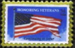 USA FLAG HONORING VETERANS STAMP PIN DX